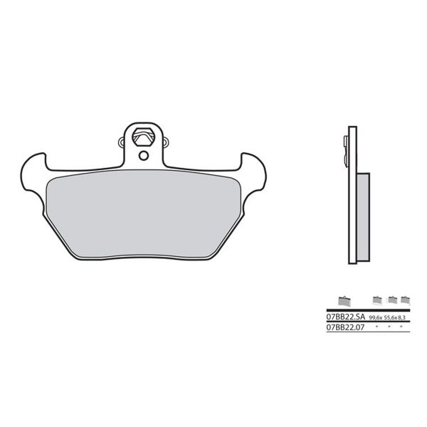 Plaquettes de frein moto Brembo Brembo 07BB22LA mtal fritt