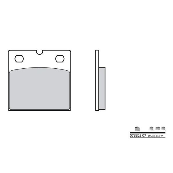 Plaquettes de frein moto Brembo Brembo 07BB2307 organique