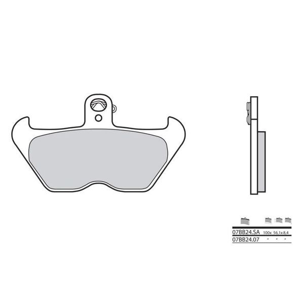 Plaquettes de frein moto Brembo Brembo 07BB2407 organique