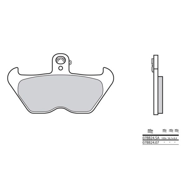 Plaquettes de frein moto Brembo Brembo 07BB24LA mtal fritt