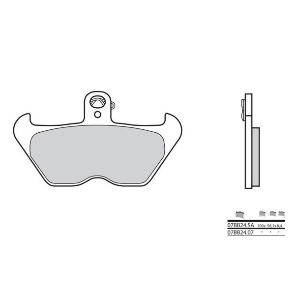 Plaquettes de frein moto Brembo Brembo 07BB24SA mtal fritt