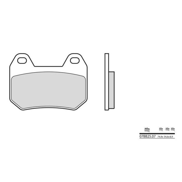 Plaquettes de frein moto Brembo Brembo 07BB2507 organique Plaquettes de frein moto Brembo Brembo 07BB2507 organique