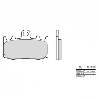 Plaquettes de frein moto Brembo Brembo 07BB26SA métal fritté Plaquettes de frein moto Brembo Brembo 07BB26SA métal fritté