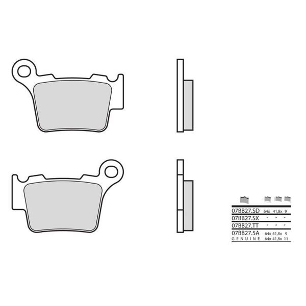 Plaquettes de frein moto Brembo Brembo 07BB275A organique