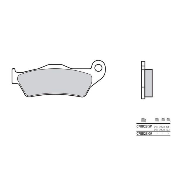 Plaquettes de frein moto Brembo Brembo 07BB28SP mtal fritt