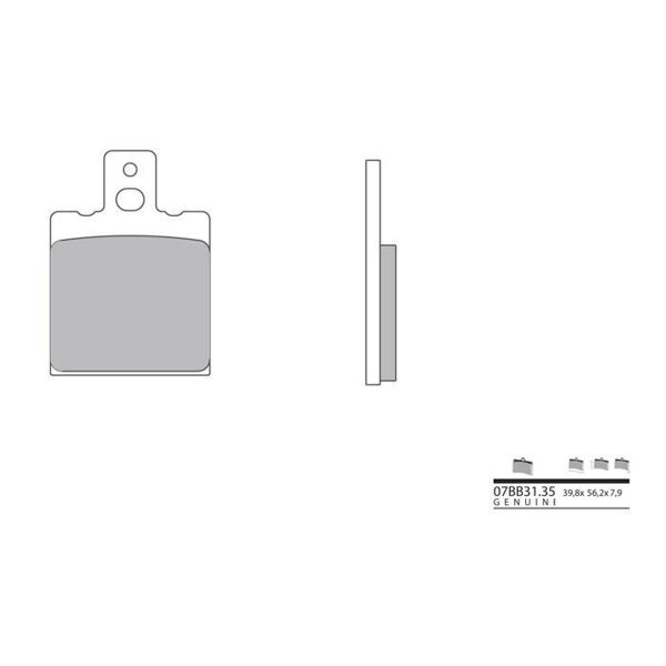 Plaquettes de frein moto Brembo Brembo 07BB3135 organique