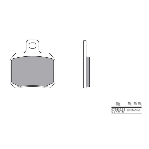 Plaquettes de frein moto Brembo Brembo 07BB3235 organique