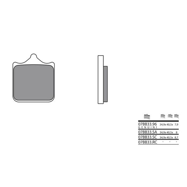 Plaquettes de frein moto Brembo Brembo 07BB33LA mtal fritt