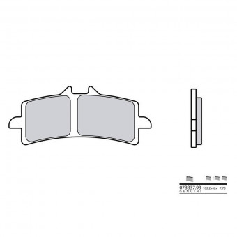 Plaquettes de frein moto Brembo Brembo 07BB3793 métal fritté Plaquettes de frein moto Brembo Brembo 07BB3793 métal fritté