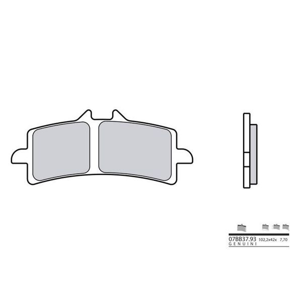 Plaquettes de frein moto Brembo Brembo 07BB3793 mtal fritt