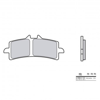 Plaquettes de frein moto Brembo Brembo 07BB37LA métal fritté Plaquettes de frein moto Brembo Brembo 07BB37LA métal fritté