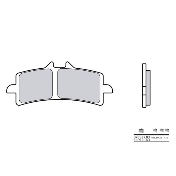 Plaquettes de frein moto Brembo Brembo 07BB37LA mtal fritt