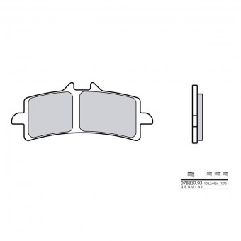 Plaquettes de frein moto Brembo Brembo 07BB37SA métal fritté Plaquettes de frein moto Brembo Brembo 07BB37SA métal fritté