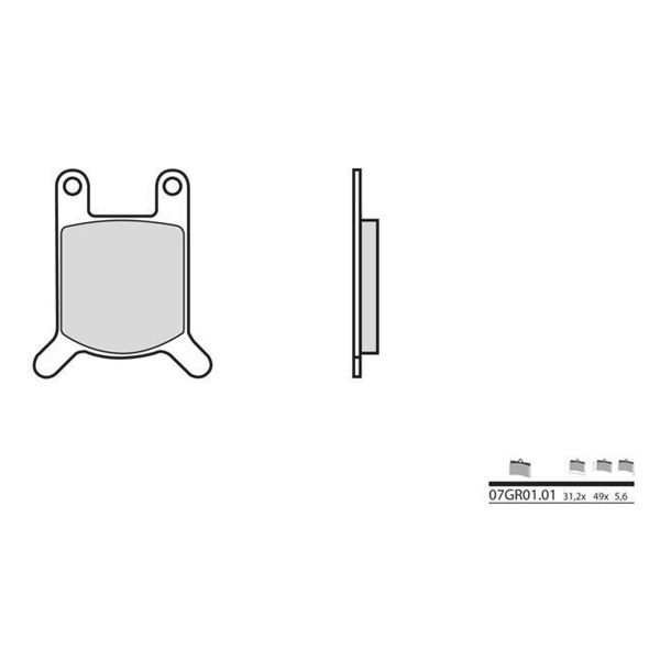 Plaquettes de frein moto Brembo Brembo 07GR0101 organique
