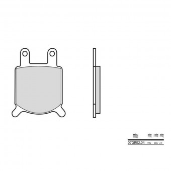 Plaquettes de frein moto Brembo Brembo 07GR0204 organique Plaquettes de frein moto Brembo Brembo 07GR0204 organique