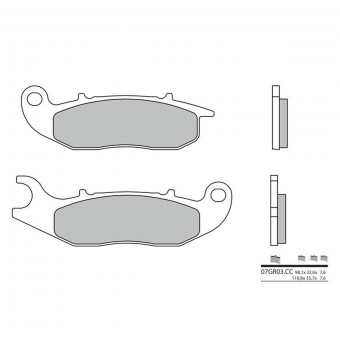 Plaquettes de frein moto Brembo Brembo 07GR03CC carbone céramique Plaquettes de frein moto Brembo Brembo 07GR03CC carbone céramique