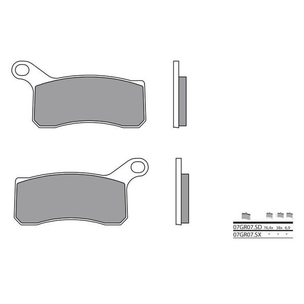 Plaquettes de frein moto Brembo Brembo 07GR07SD m�tal fritt�