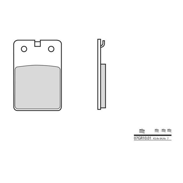 Plaquettes de frein moto Brembo Brembo 07GR1001 organique