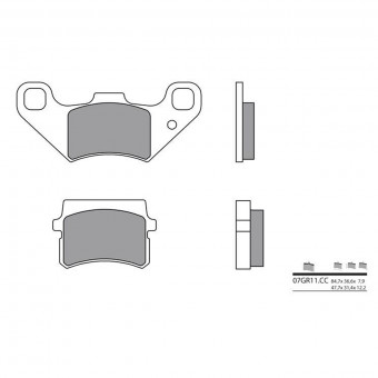 Plaquettes de frein moto Brembo Brembo 07GR11CC carbone céramique Plaquettes de frein moto Brembo Brembo 07GR11CC carbone céramique