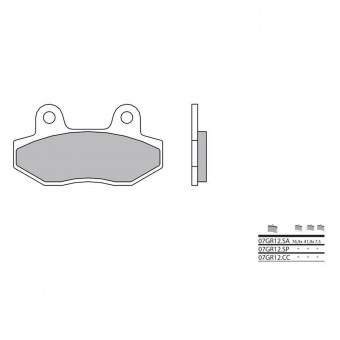 Plaquettes de frein moto Brembo Brembo 07GR12CC carbone céramique Plaquettes de frein moto Brembo Brembo 07GR12CC carbone céramique