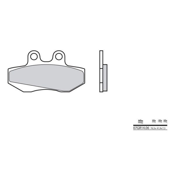 Plaquettes de frein moto Brembo Brembo 07GR1406 organique