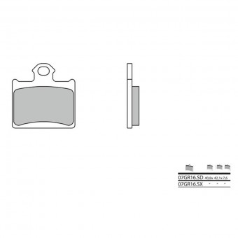 Plaquettes de frein moto Brembo Brembo 07GR16SX métal fritté Plaquettes de frein moto Brembo Brembo 07GR16SX métal fritté