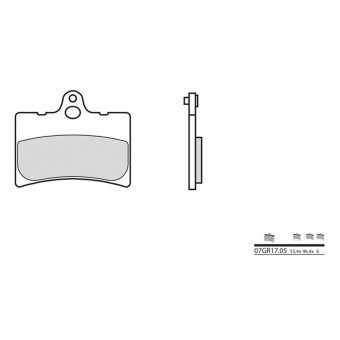 Plaquettes de frein moto Brembo Brembo 07GR1705 organique Plaquettes de frein moto Brembo Brembo 07GR1705 organique