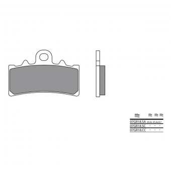 Plaquettes de frein moto Brembo Brembo 07GR18CC carbone cramique