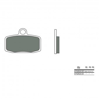 Plaquettes de frein moto Brembo Brembo 07GR20SD métal fritté Plaquettes de frein moto Brembo Brembo 07GR20SD métal fritté