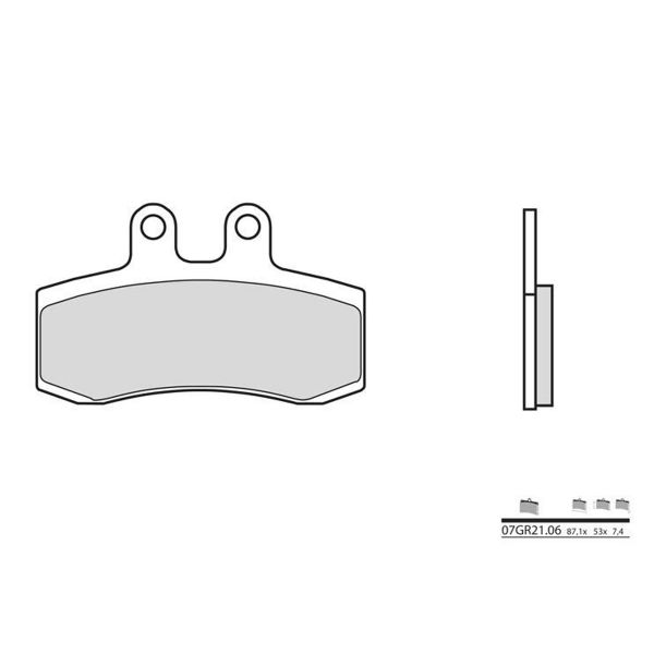 Plaquettes de frein moto Brembo Brembo 07GR2106 organique
