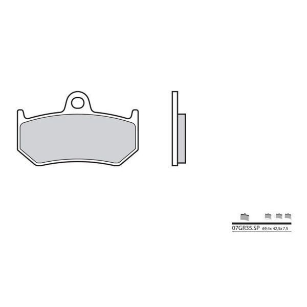 Plaquettes de frein moto Brembo Brembo 07GR35SP mtal fritt