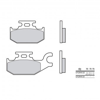 Plaquettes de frein moto Brembo Brembo 07GR49SD métal fritté Plaquettes de frein moto Brembo Brembo 07GR49SD métal fritté