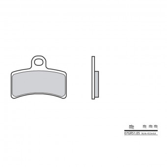 Plaquettes de frein moto Brembo Brembo 07GR5105 organique Plaquettes de frein moto Brembo Brembo 07GR5105 organique