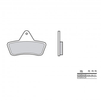 Plaquettes de frein moto Brembo Brembo 07GR54SD métal fritté Plaquettes de frein moto Brembo Brembo 07GR54SD métal fritté
