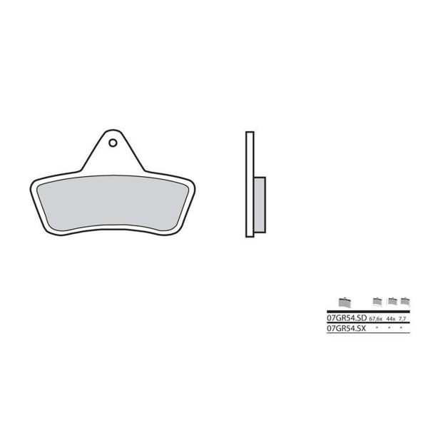 Plaquettes de frein moto Brembo Brembo 07GR54SD mtal fritt