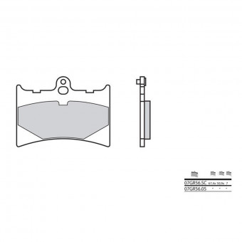 Plaquettes de frein moto Brembo Brembo 07GR5605 organique