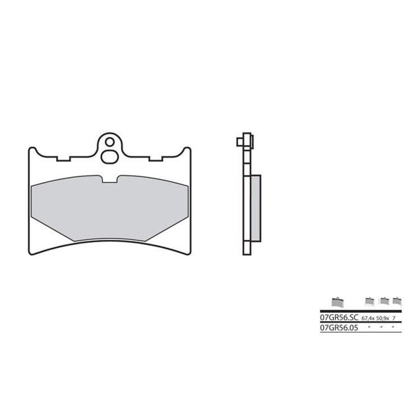 Plaquettes de frein moto Brembo Brembo 07GR5605 organique