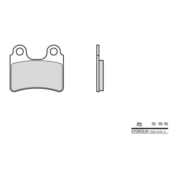 Plaquettes de frein moto Brembo Brembo 07GR5804 organique