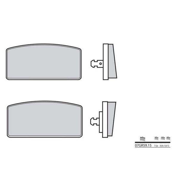 Plaquettes de frein moto Brembo Brembo 07GR5915 organique