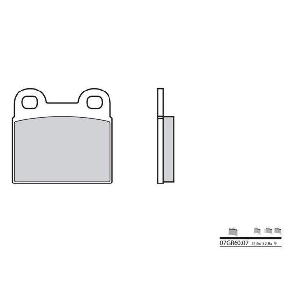 Plaquettes de frein moto Brembo Brembo 07GR6007 organique