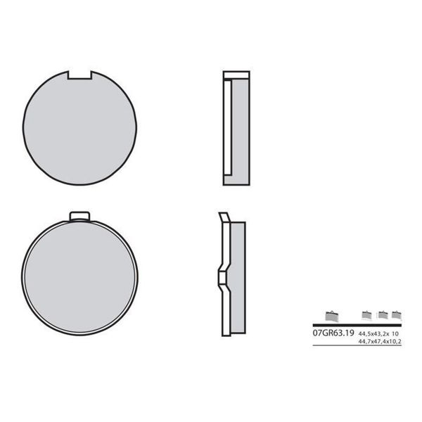 Plaquettes de frein moto Brembo Brembo 07GR6319 organique Plaquettes de frein moto Brembo Brembo 07GR6319 organique