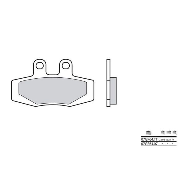 Plaquettes de frein moto Brembo Brembo 07GR6407 organique