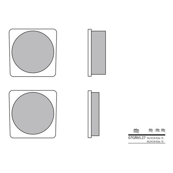 Plaquettes de frein moto Brembo Brembo 07GR6527 organique
