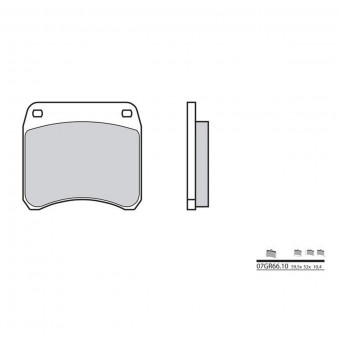 Plaquettes de frein moto Brembo Brembo 07GR6610 organique
