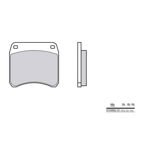 Plaquettes de frein moto Brembo Brembo 07GR6610 organique