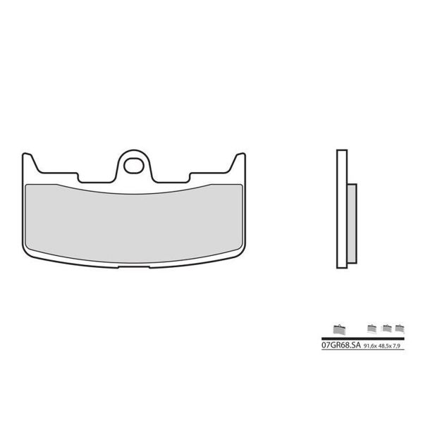 Plaquettes de frein moto Brembo Brembo 07GR68SA métal fritté Plaquettes de frein moto Brembo Brembo 07GR68SA métal fritté