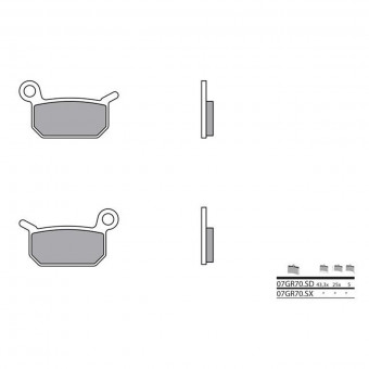 Plaquettes de frein moto Brembo Brembo 07GR70SX mtal fritt