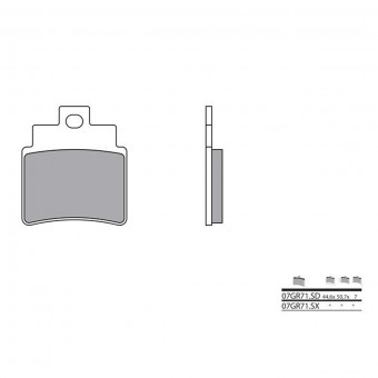 Plaquettes de frein moto Brembo Brembo 07GR71SD mtal fritt