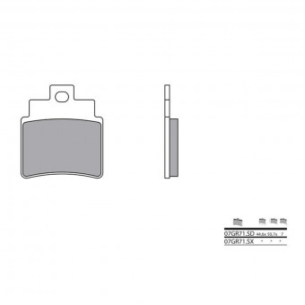 Plaquettes de frein moto Brembo Brembo 07GR71SX métal fritté Plaquettes de frein moto Brembo Brembo 07GR71SX métal fritté