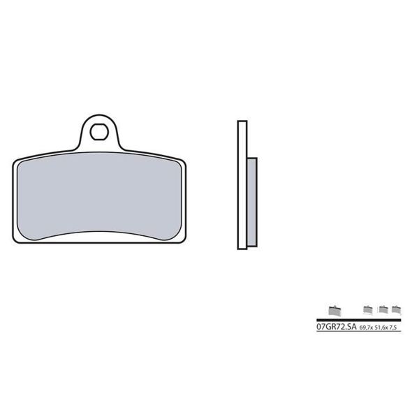Plaquettes de frein moto Brembo Brembo 07GR72SA mtal fritt